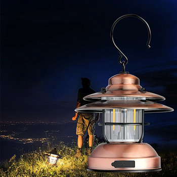 Μίνι κρεμαστό φανάρι κάμπινγκ C2 με 2 λειτουργίες φωτισμού Ανθεκτικό σε νερό USB Φωτιστικό κήπου Φωτιστικό κήπου Αυλή Κάμπινγκ Φανάρι εξωτερικού χώρου