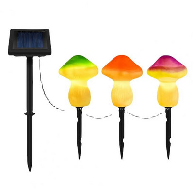 Lumină solară în formă de ciupercă, în aer liber, peisaj, peisaj, lampă creativă, rezistentă la apă, cu LED-uri pentru grădină.