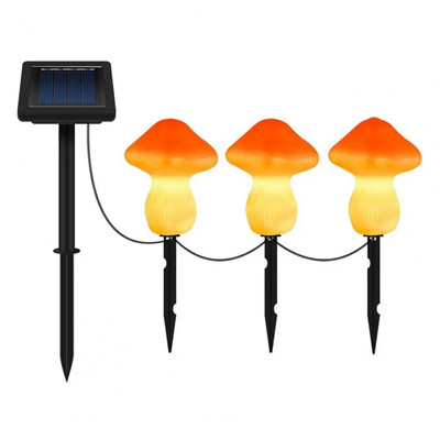 Lumină solară în formă de ciupercă, în aer liber, peisaj, peisaj, lampă creativă, rezistentă la apă, cu LED-uri pentru grădină.