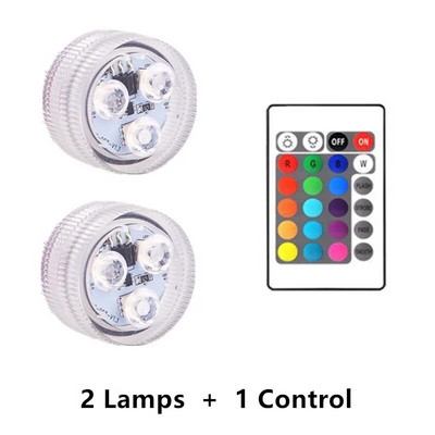 3 LED-uri cu telecomandă IR pentru scufundări Lumină subacvatică IP68 Lumină submarină rezistentă la apă Lampă plutitoare pentru piscină Lumini de grădină