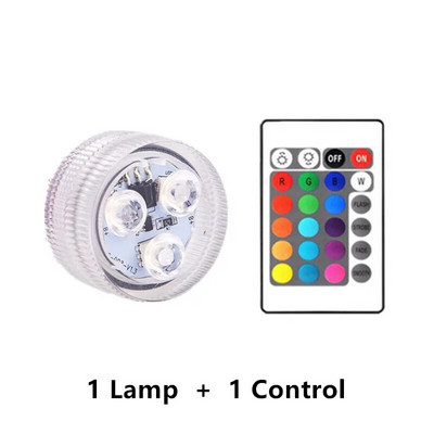 3 LED-uri cu telecomandă IR pentru scufundări Lumină subacvatică IP68 Lumină submarină rezistentă la apă Lampă plutitoare pentru piscină Lumini de grădină