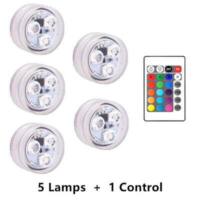 3 LED-uri cu telecomandă IR pentru scufundări Lumină subacvatică IP68 Lumină submarină rezistentă la apă Lampă plutitoare pentru piscină Lumini de grădină