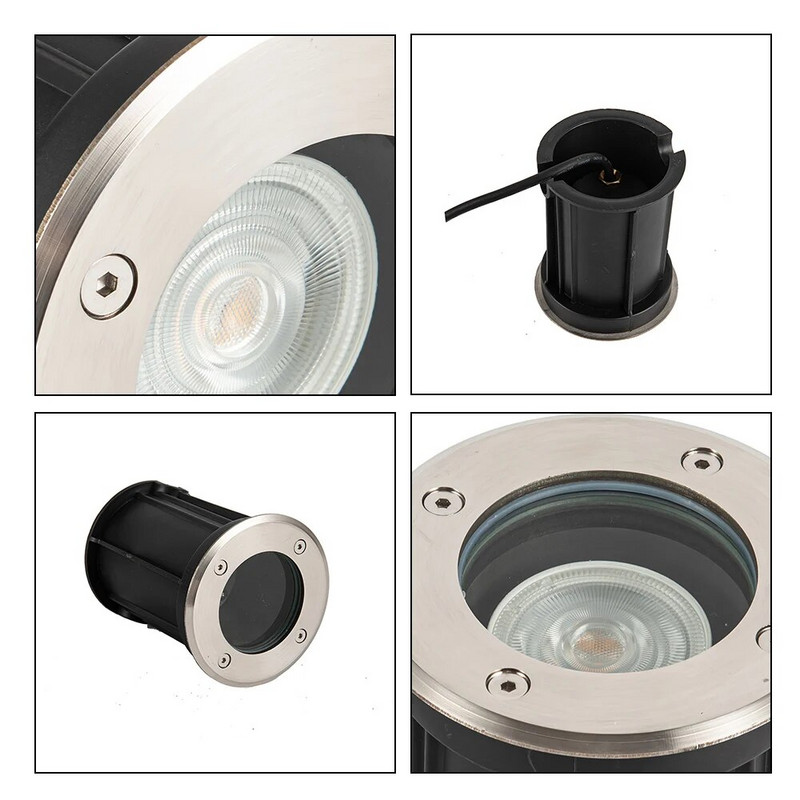 IP65 Αλουμίνιο led υπόγειο φωτιστικό εξωτερικού χώρου GU10 πρίζα βεράντα υπόγειο βήμα φωτιστικό