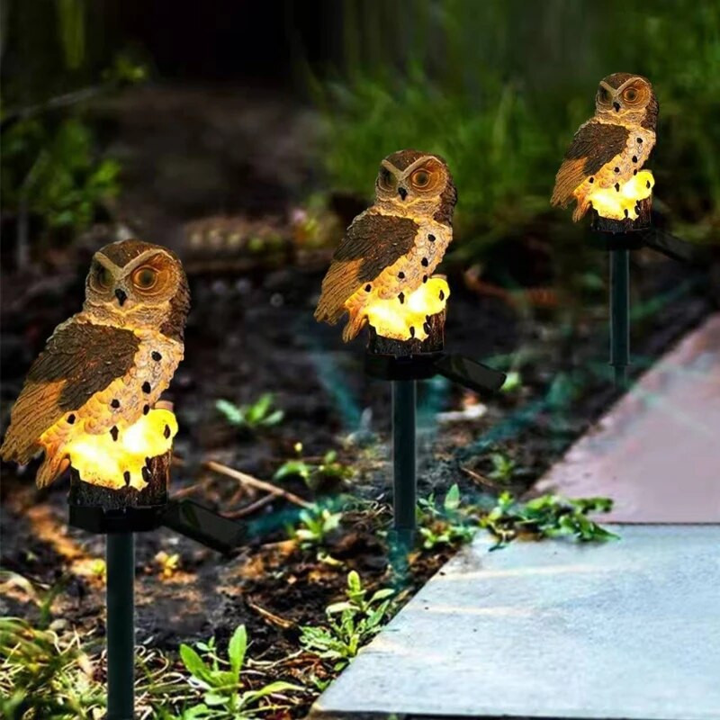 Ηλιακό φως κήπου Διακοσμητικό κουκουβάγια LED αδιάβροχο φωτιστικό κήπου γκαζόν για αυλή κήπου Τοπίο φωτισμό T5EF