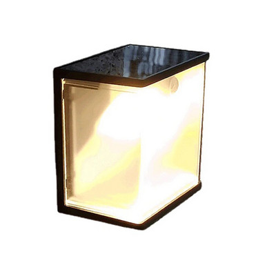 Lumini solare cu LED-uri în aer liber IP65, impermeabilă, inducție pentru corpul uman, apă de perete alimentată cu energie solară, pentru scara din curte.
