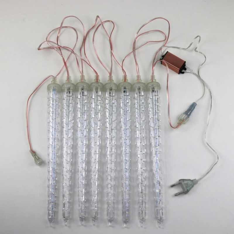 Led Icicle Lights Outdoor Fairy Light Street Garland On The House Roof LED Lamp Rain Shower Meteor Πρωτοχρονιάτικη Χριστουγεννιάτικη διακόσμηση