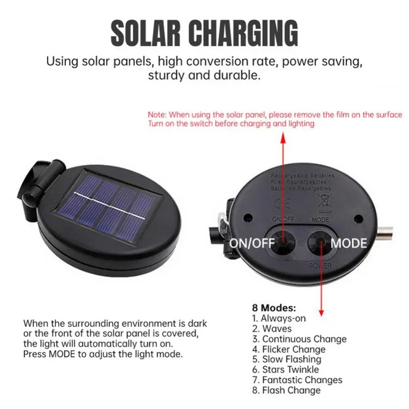 LED õues muru veekindel päikeseenergia ilutulestiku tuled kaunistus aias murulambid aia tänava sisekujundus jõulud