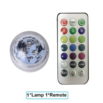 Lumină submersibilă LED, cu baterii, lumină subacvatică multicoloră, cu telecomandă, pentru bazin de înot, decor petrecere de nuntă
