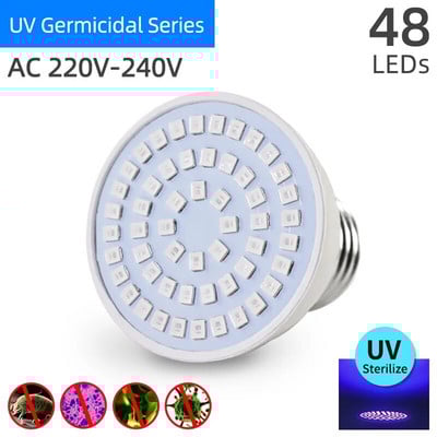 Lampă de sterilizare pentru dezinfecție cu lumină UV OK-B UVC E14 E27 MR16 GU10 Bec germicid cu ozon ultraviolet Bec steril
