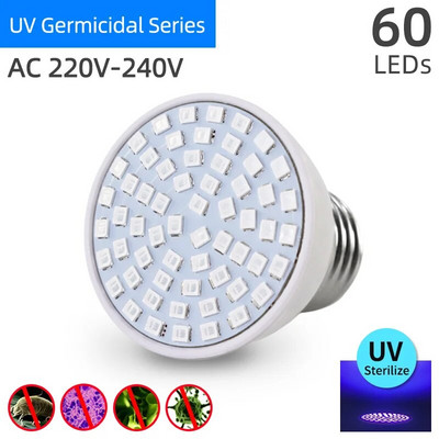 Lampă de sterilizare pentru dezinfecție cu lumină UV OK-B UVC E14 E27 MR16 GU10 Bec germicid cu ozon ultraviolet Bec steril