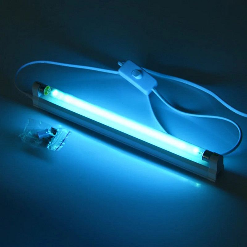Kvarcinė lempa UV sterilizavimo lempa 220V 110V 6W 8W T5 vamzdis Ozono baktericidinė šviesa baktericidinė ultravioletinė lempa dezinfekavimo dezodoras