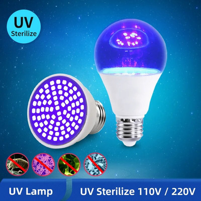 OK-B 220V 110V UVC UV csíraölő fény GU10 E27 MR16 E14 LED izzó fertőtlenítő lámpa LED sterilizáló lámpa ultraibolya Sterilamp