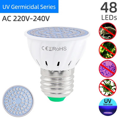 OK-B 220V 110V UVC UV Lumină germicidă GU10 E27 MR16 E14 LED Lampă de dezinfecție Lampă de sterilizare LED Lampă sterilizată cu ultraviolete