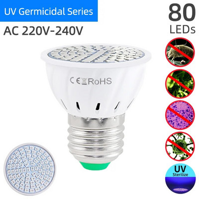 OK-B 220V 110V UVC UV Lumină germicidă GU10 E27 MR16 E14 LED Lampă de dezinfecție Lampă de sterilizare LED Lampă sterilizată cu ultraviolete