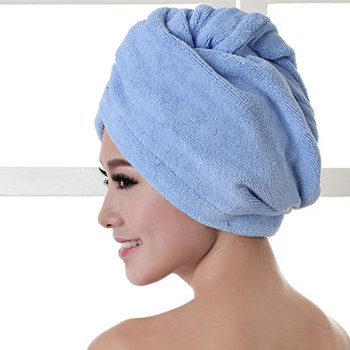 1 τμχ Μικροΐνες Στέγνωμα μαλλιών μετά το ντους Γυναικεία πετσέτα για κορίτσια Γυναικεία πετσέτα Quick Dry Καπέλο Καπέλο Κεφαλή Εργαλεία μπάνιου τουρμπάνι