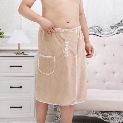 YOMDID Nosivi muški ručnik za kupanje Meki ogrtač od mikrofibre s čarobnim džepom za odrasle Teretana Plaža Sauna Spa Kupanje Ručnik za trčanje