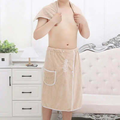 YOMDID Nosivi muški ručnik za kupanje Meki ogrtač od mikrofibre s čarobnim džepom za odrasle Teretana Plaža Sauna Spa Kupanje Ručnik za trčanje