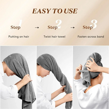 Πετσέτα μικροϊνών για τα μαλλιά Υψηλής απορρόφησης Μαξιλάρι Στεγνώματος Superfine Fiber Elastic Bandana Πετσέτες γρήγορου στεγνώματος μεγάλου μεγέθους γυναίκες