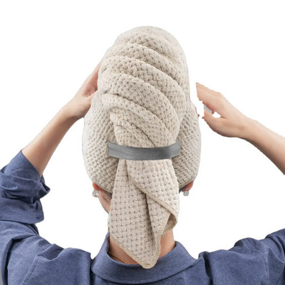 Mikropluošto rankšluostis plaukams Labai sugeriantis džiovinimo padas Superfine Fiber elastinis bandana Greitai džiūstantys rankšluosčiai dideli moterims