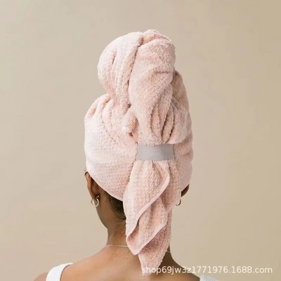 Mikropluošto rankšluostis plaukams Labai sugeriantis džiovinimo padas Superfine Fiber elastinis bandana Greitai džiūstantys rankšluosčiai dideli moterims