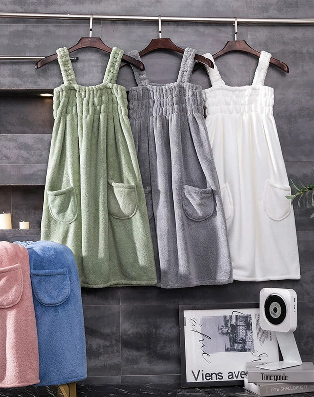 Kantav rannavannirätik Naiste imav hommikumantel vanniseelik Naiste hommikumantel Tüdrukute pesuriided Korallifliisist vannikleit