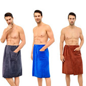 Ανδρική πετσέτα μπάνιου ντους με μαλακή κουβέρτα κολύμβησης Mircofiber με πετσέτα μπάνιου Μπουρνούζια που φοριούνται