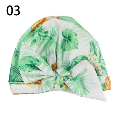 Șapcă de duș impermeabilă Șepci de baie cu dungi cu bandă elastică reglabilă Șapcă de duș elegantă pentru femei, păr lung și gros