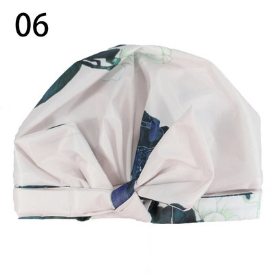 Șapcă de duș impermeabilă Șepci de baie cu dungi cu bandă elastică reglabilă Șapcă de duș elegantă pentru femei, păr lung și gros