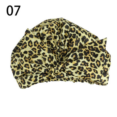 Șapcă de duș impermeabilă Șepci de baie cu dungi cu bandă elastică reglabilă Șapcă de duș elegantă pentru femei, păr lung și gros