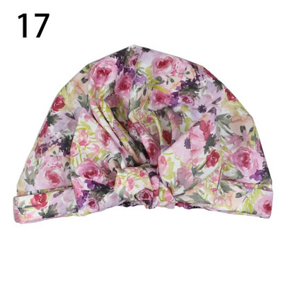 Șapcă de duș impermeabilă Șepci de baie cu dungi cu bandă elastică reglabilă Șapcă de duș elegantă pentru femei, păr lung și gros