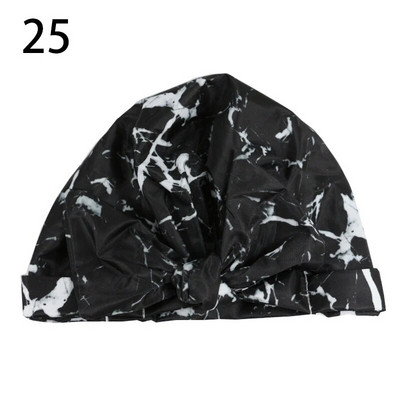 Șapcă de duș impermeabilă Șepci de baie cu dungi cu bandă elastică reglabilă Șapcă de duș elegantă pentru femei, păr lung și gros
