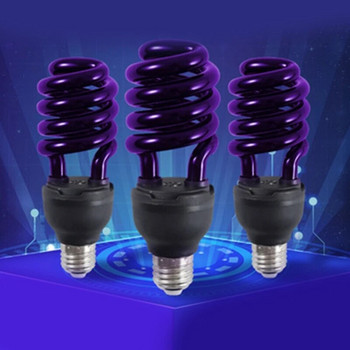 Μαύρος λαμπτήρας UV με βιδωτό καπάκι χαμηλής ενέργειας AC 220V 30w/40w 365nm 300-400NM Range Replaceable Lamp Bulb E27 Base