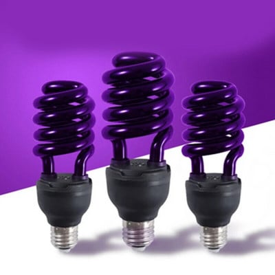 Bec UV cu lumină neagră cu capac cu șurub Energie scăzută AC 220V 30w/40w 365nm Gama 300-400NM Bec lampă înlocuibil Baza E27