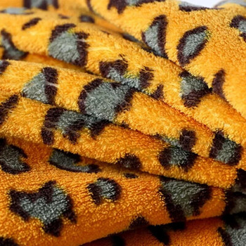75x37cm Леопардов принт Сгъваема кърпа за баня за възрастни Кухненска кърпа Микрофибърна абсорбираща бързосъхнеща кърпа за ръце и лице