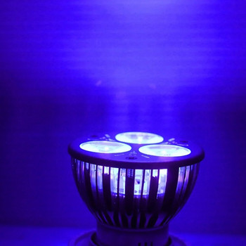 3W Led υπεριώδες φως E27/GU10/MR16 εξοικονόμησης ενέργειας UV Ultraviolet Purple Light LED Bulb Lamp 85-265V/12V για οικιακή κρεβατοκάμαρα