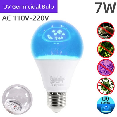 KPS E27/E14/GU10/MR16 UVC UV Αποστειρωτής Λαμπτήρας Αποστειρωτής Λαμπτήρας Kill Mite Ultraviolet Ozone Microcidal Lights 220V 110V