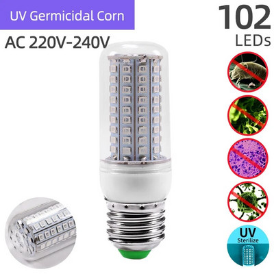 KPS E27/E14/GU10/MR16 UVC UV Αποστειρωτής Λαμπτήρας Αποστειρωτής Λαμπτήρας Kill Mite Ultraviolet Ozone Microcidal Lights 220V 110V