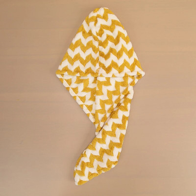 Περιτύλιγμα πετσετών μαλλιών από μικροΐνες για γυναίκες Ριγέ τουρμπάνι ξηρό κατά του φριζαρίσματος Πετσέτα μαλλιών Super απορροφητικό γρήγορο στέγνωμα Κατάλληλο σγουρό μακρύ