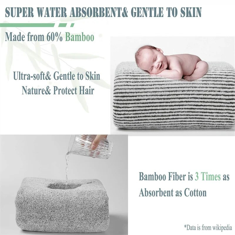 Ručnici za kosu Glava za kupanje Turban omotač od bambusovih ugljenih vlakana Brzosušeći ručnici protiv kovrčanja kose za sušenje kose Kupaonica za žene Djevojke