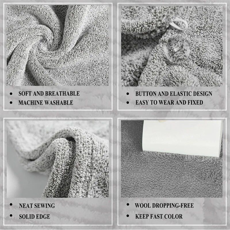 Ručnici za kosu Glava za kupanje Turban omotač od bambusovih ugljenih vlakana Brzosušeći ručnici protiv kovrčanja kose za sušenje kose Kupaonica za žene Djevojke