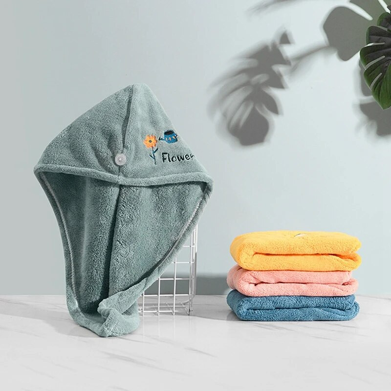 Čiapka na sušenie vlasov, rýchloschnúca čiapka na uterák do kúpeľa, sprchová čiapka, uterák z mikrovlákna, super absorpčná čiapka na sušenie vlasov z turbanu pre ženy a deti