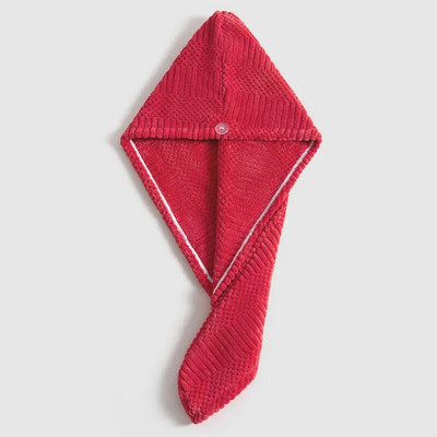 Γρήγορο στέγνωμα Πετσέτα μαλλιών Γυναικεία Καπέλο Στεγνώματος Μαλλιών Καπέλο Καπέλο Καπέλο Μπάνιου Καπέλο Coral Fleece Συμπαγές Πετσέτα Καπάκι Σούπερ Απορρόφησης Turban Στεγνό Καπάκι μαλλιών