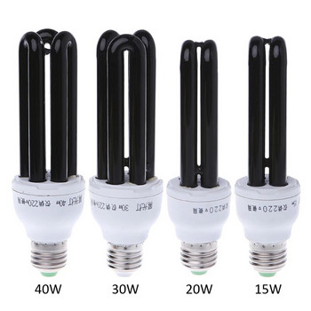 E27 15/20/30/40W UV Ultraviolet Fluorescent Blacklight CFL Light Bulb Lamp 220V K9FB
