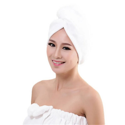 Prosop de uscare a părului din microfibră Wrap Turban Cap Pălărie Coc Cap Duș uscat Microfibră Baie Turn
