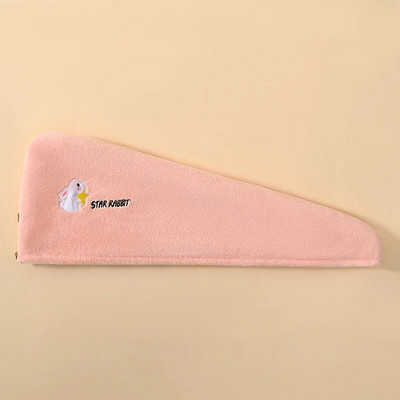 Căciulă de uscare a părului cu broderie din lână Turban uscat cu prosop Moale, uscare rapidă, Căciulă de duș magică, Pălării de baie pentru femei, fete