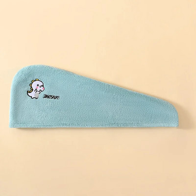 Căciulă de uscare a părului cu broderie din lână Turban uscat cu prosop Moale, uscare rapidă, Căciulă de duș magică, Pălării de baie pentru femei, fete
