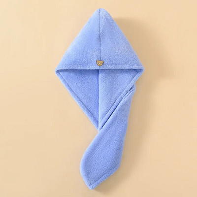 Căciulă de uscare a părului cu broderie din lână Turban uscat cu prosop Moale, uscare rapidă, Căciulă de duș magică, Pălării de baie pentru femei, fete