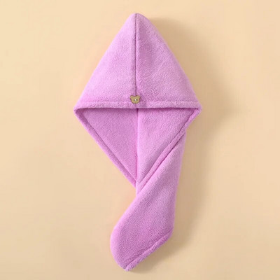 Căciulă de uscare a părului cu broderie din lână Turban uscat cu prosop Moale, uscare rapidă, Căciulă de duș magică, Pălării de baie pentru femei, fete