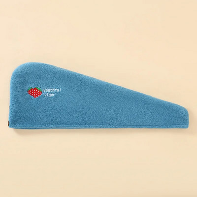 Căciulă de uscare a părului cu broderie din lână Turban uscat cu prosop Moale, uscare rapidă, Căciulă de duș magică, Pălării de baie pentru femei, fete