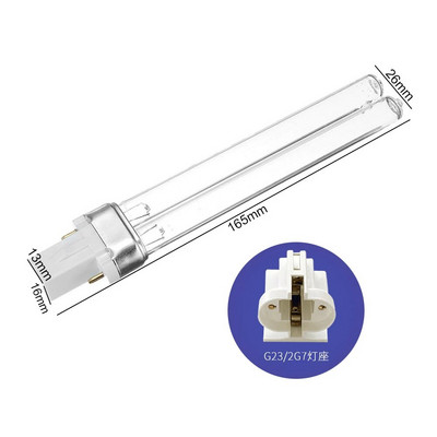 2 τμχ UV-9W 5W 7W 11W Λαμπτήρας υπεριώδους UVC 254nm Νερό Απολύμανση αέρα Αποστειρωτής Καθαρισμός Σωλήνας 9W σχήματος H για μικροβιοκτόνο